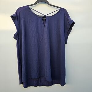 Fortune And Ivy Indigo Short Sleeve Top